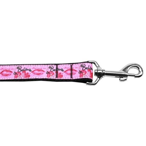 Unconditional Love 4 ft. Believe in Pink Nylon Dog Leash UN805219